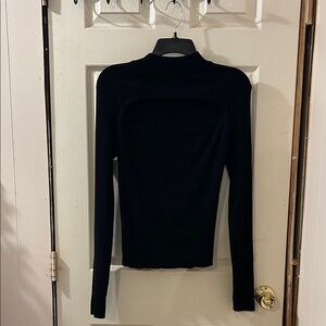 Forever 21 Black Cutout Long Sleeve Top